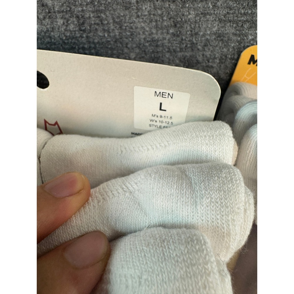 NWT Fox River Work Performance Medium Weight Crew Socks White 24 Pairs Large - Picture 2 of 2